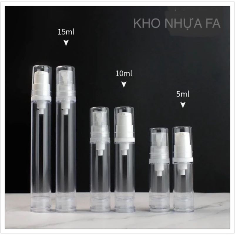 CHAI HÚT CHÂN KHÔNG nhỏ 5ml 10ml 15ml 20ml - LỌ CHIẾT SERUM xịt giọt / xịt sương đựng mỹ phẩm , xịt nước hoa