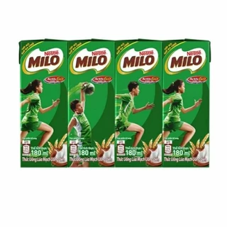 Sữa Milo Nestlé hộp 180ml (4 hộp), thức uống lúa mạch Milo Active Go 180ml