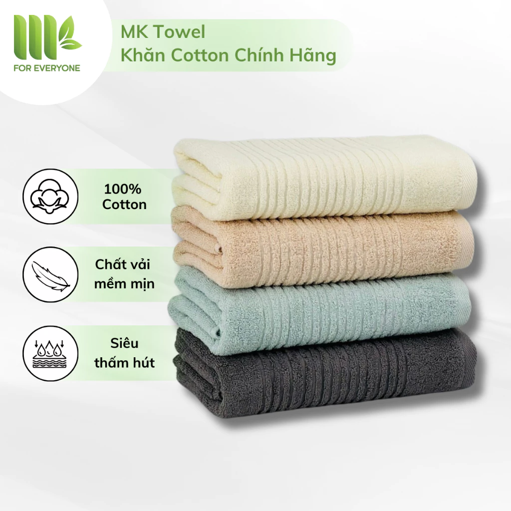 Khăn mặt cao cấp MK 100% cotton FK21 siêu thấm hút (34x78cm)