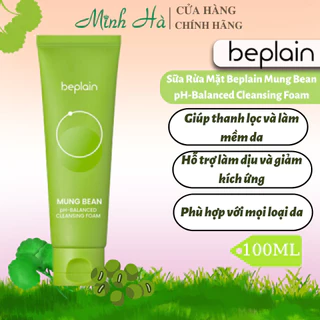 Sữa Rửa Mặt Beplain Mung Bean pH-Balanced Cleansing Foam 80ml