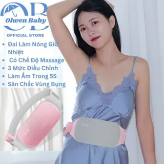 Đai Đeo Máy Massage Chườm Ấm Nóng Giảm Đau Bụng Kinh Nguyệt Làm Ấm Tử Cung Cho Phụ Nữ Quà Tặng Bạn Nữ Đến Kì