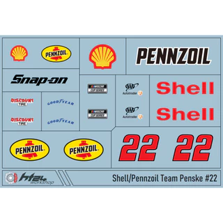 HT24workshop - Decal nước Shell x Pennzoil Team Penske #22 cho xe mô hình 1:64 (DARK TONE)