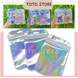 ComBo 10 Túi Zíp Bạc Hologram Đựng Phụ Kiện Size 8×13 Siêu Đẹp - TOTO