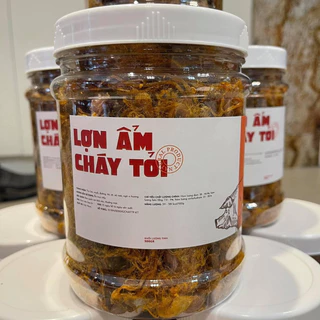 [BESTSELLER]-LỢN ẨM CHÁY TỎI-loại ĐẶC BIỆT-CAY VỪA hộp 500gr