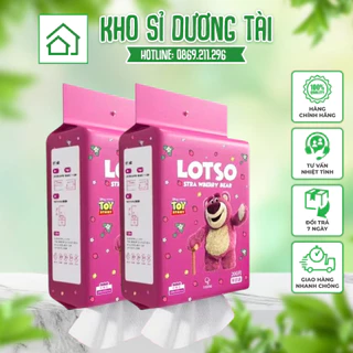 Khăn Lau Gấu Dâu Losto 💥 HÀNG LOẠI 1 💥 Khăn Ướt Túi 200 Tờ Chất Khăn Mềm Mại Êm Ái An Toàn Cho Da