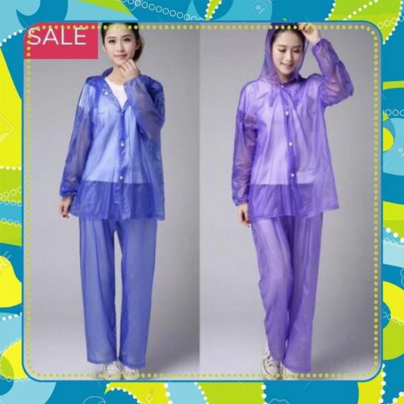 BỘ QUẦN + ÁO ĐI MƯA BỘ A2  HÀNG KHÔNG CÚC KHÔNG KHÓA KHÔNG THẤM NƯỚC