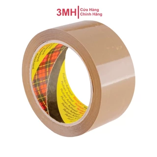 Băng keo dán thùng 3M 303 dài 70m rộng 4,8cm băng keo cao cấp màu vàng đục