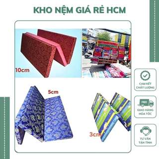 Nệm PE Korea Gấp 3 Đủ Các Size - Đệm Gấp Cao Cấp Tiện Lợi, Thoáng Mát (Nhiều Size)