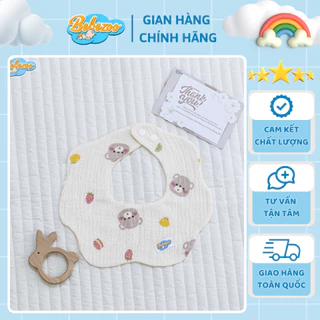 Yếm Muslin Bebezoo Hình Bông Hoa Họa Tiết Đáng Yêu Mềm Mại, Thấm Hút Tốt, Cực Xinh Cho Bé - Bebezoo Việt Nam Store