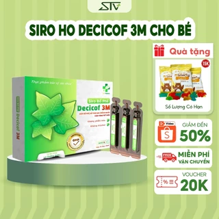 Siro Ho Decicof 3M - Hỗ Trợ Giảm ho, Tiêu Đờm Dùng Cho Trẻ Nhỏ Và Người Lớn - Hộp 10 Ống x 10ml hoặc Lọ 100 ml