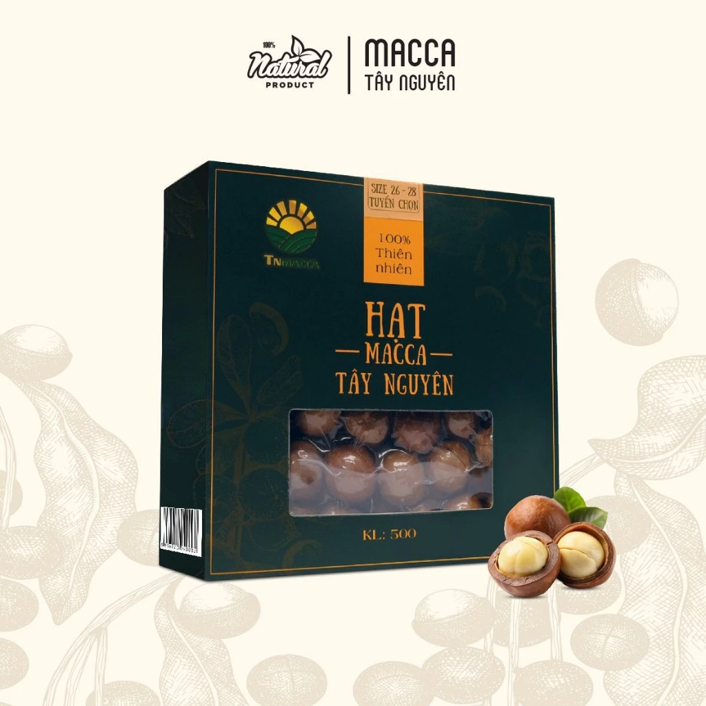 Hạt Macca Tây Nguyên, Macca donacas Hộp 500g