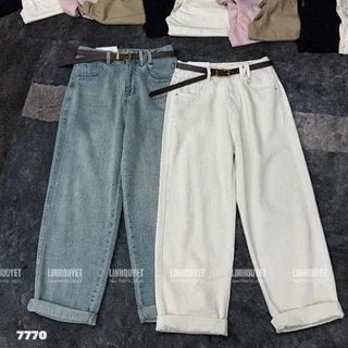 Quần jean kèm belt dáng baggy mới