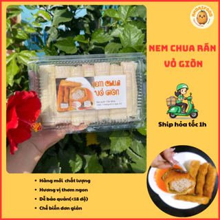 Nem chua vỏ giòn Trần Công Châu, ăn vặt phố cổ Hà Nội siêu ngon