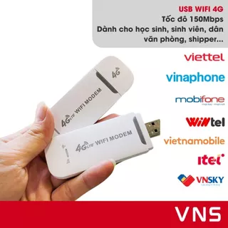 USB 4G LTE Phát Wifi Từ Sim 3G/4G Dùng Được Tất Cả Nhà Mạng - USB Decom 4G - Bảo Hành 6 Tháng