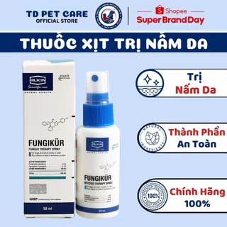 Lọ Xịt Nấm Ngứa Cho Thú Cưng Alkin Fungikur - Chai Xịt Nấm Ngứa TD Pet Care