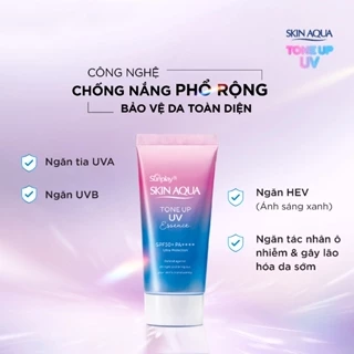 Kem chống nắng Skin Aqua Tone up UV SPF 50+ nội địa Nhật Bản chính hãng