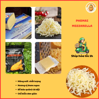 PHÔ MAI MOZZARELLA , phô mai miếng, phô mai bào sợi sẵn mozzarella thơm ngon, béo ngậy giàu dinh dưỡng, làm pizza