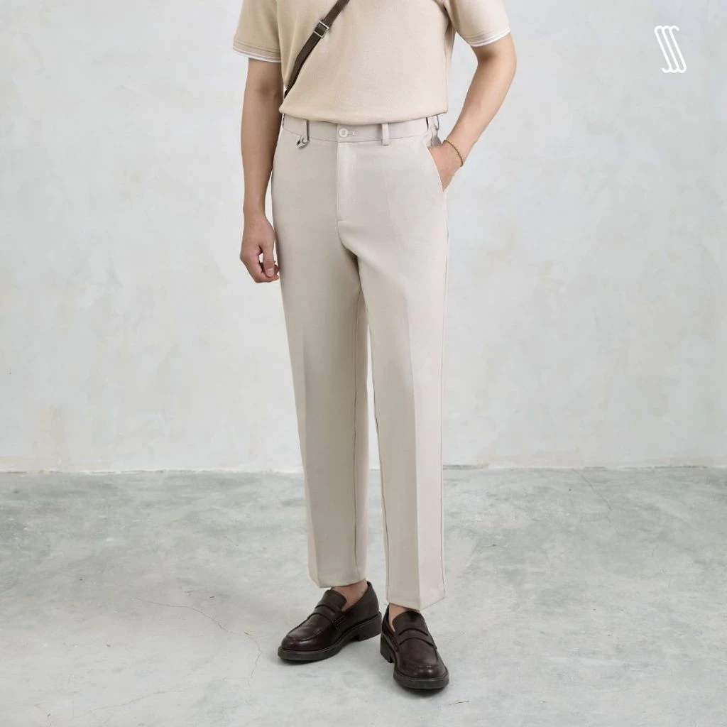 Quần âu cạp chun thông minh nam SSSTUTTER quần ống đứng tôn dáng khoen đỉa móc phụ kiện BOSS TROUSERS