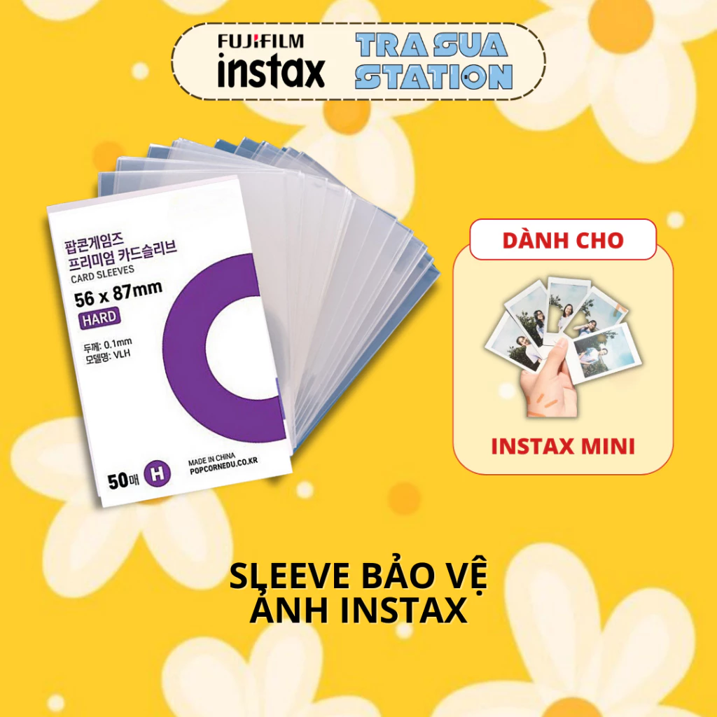 Set Sleeve Bọc Đựng Bảo Vệ Card Idol Kpop/ Ảnh Pola/ Ảnh Instax Mini Trong suốt