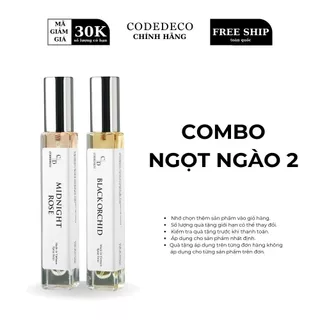 [COMBO NGỌT NGÀO 2] Tinh dầu thơm CODEDECO Midnight Rose + CODEDECO Black Orchid 10ml dạng xịt