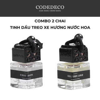 Combo 2 chai tinh dầu nước hoa dạng treo CODEDECO 8.5ml 3 tầng hương, treo xe tô tô, nhà vệ sinh, phòng ngủ, tủ quần áo