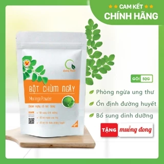 [CHÍNH HÃNG] Bột Chùm Ngây Sấy Lạnh Nguyên Chất  - Bột dinh dưỡng ăn dặm cho bé, tăng cường sức khỏe - Gói 50gr