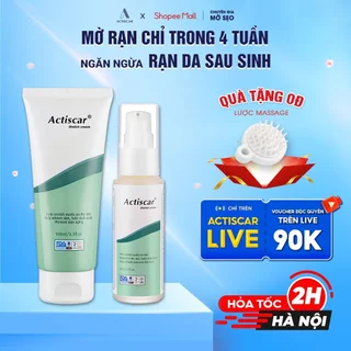 Combo Kem Rạn Da Actiscar Stretch 100ml và Serum Rạn Da 30ml