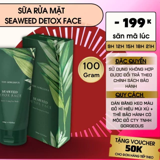 (CHÍNH HÃNG) Sữa rửa mặt SeaWeed Detox Face Tảo Biển Dịu Nhẹ Lành Tính, Hỗ Trợ Làm Sáng Da 100ml