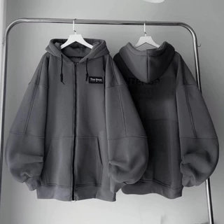 [ Rẻ Vô Địch ] Áo Khoác Hoodiezip Form  Rộng Unisex  Mũ 2 Lớp, Có Khóa Kéo