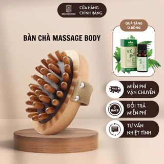 Bàn chà massge body thông kinh lạc bàng gỗ tự nhiên hỗ trợ giảm mỡ thừa răng cao mát xa sâu 11,8 cm