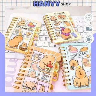 Sổ Tay Capybara 54 Trang Ghi Chú, Sổ Kế Hoạch Có Phân Trang - Hanyyshop