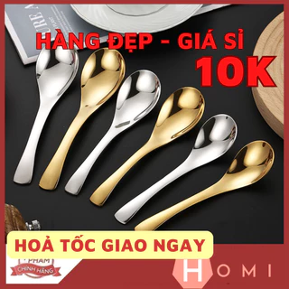 Thìa Súp Inox Nhập Khẩu - Muỗng Stainless Steel Cong 3 Size Cao Cấp Inox Không Ăn Mòn - Danami Store