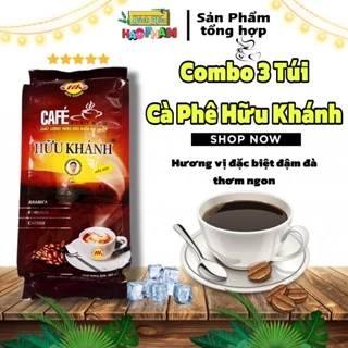 (Combo 3 Túi) Cà Phê Hữu Khánh 500g (Loại Đặc Biệt), Cafe Pha Phin Thơm Ngon Đậm Đặc, Cafe Coffee