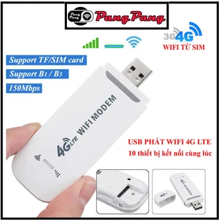 Bộ phát sóng wifi từ sim 4G USB Modem, USB phát Wifi 4G LTE từ Sim 4G, Dcom phát wifi tốc độ cao