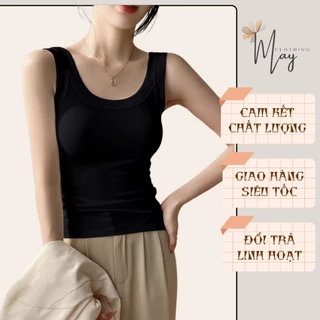 Áo ba lỗ nữ trơn tập gym thể thao mát chất cotton tăm gân cá tính năng động thấm hút tốt M00284