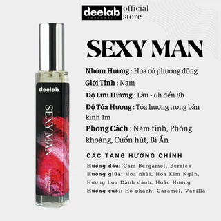 Tinh Dầu Nước Hoa Nam Sexy Man Deelab, Nước Hoa Nam Bí Ẩn, Thu Hút, Dạng Xịt 10ml