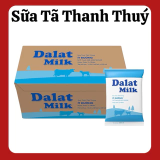 Thùng 48 bịch sữa tươi tiệt trùng ít đường Dalat Milk - 220ml (Giá trừ khuyến mãi)