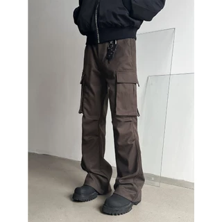 Quần túi hộp nam nữ ống loe cargo pant KJ6229 Deer6 màu nâu