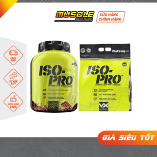 Iso Pro 5lbs (2,3kg) - Sữa tăng cơ hấp thu nhanh giảm mỡ 100% Whey Hydrolyzed Vitaxtrong Iso Pro