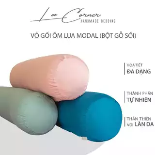 Vỏ Gối Ôm Modal cao cấp LEE CORNER mầu trơn, mềm mịn đủ size 60x80cm, 70x100cm