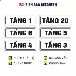 Biển ghi số tầng, vị trí tầng cho toà nhà văn phòng chất liệu chống nước độ bền cao