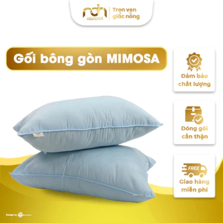 Gối Bông Gòn NEDONA - Ruột Gối Mimosa Gòn Xơ Cao Cấp Độ Phồng Tốt, Nhẹ Nhàng, Ít Xẹp Lún