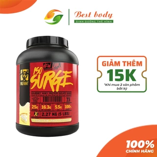 Sữa Dinh Dương Tăng Cơ Nuôi Cơ Phục Hồi Cơ Bắp Whey Isolate Mutant Iso Surge 5lbs (2,3kg)