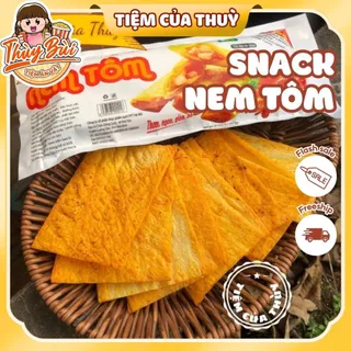 10 Gói Snack Nem Tôm Ba Anh Em Food, Snack Que Cay cổng trường, đồ ăn vặt tuổi thơ