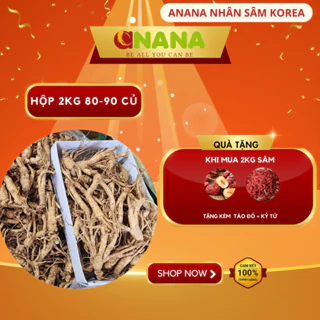 Nhân sâm tươi chuẩn Hàn Quốc 6 năm tuổi - Loại 50-60 củ 1kg một loại thảo dược quý dành tặng sức khỏe - ANaNa