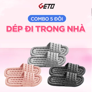 Combo 5 Dép Lỗ Đi Trong Nhà Tắm Văn Phòng, Dép Mang Trong Nhà Bền Và Nhẹ Chống Trơn Trượt Nhiều Màu