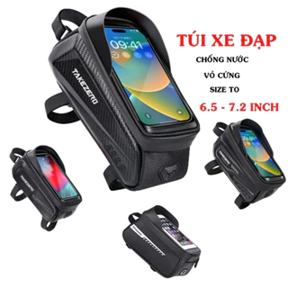 Túi xe đạp, túi treo xe đạp size lớn vỏ cứng chống nước phù hợp với mọi điện thoại