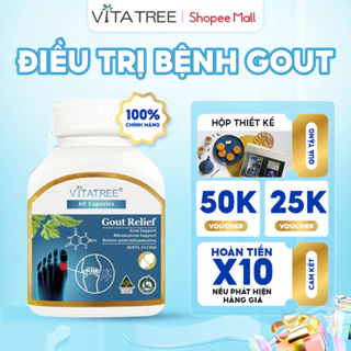 Viên uống hỗ trợ bệnh gout Vitatree Gout Relief giúp giảm đau khớp, sưng khớp của Úc 60 viên