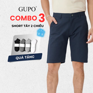 [Combo 3] Quần Short Tây Âu Nam GUPO Local Brand Sọt Lửng Ngắn Cotton Co Giãn 2 Chiều
