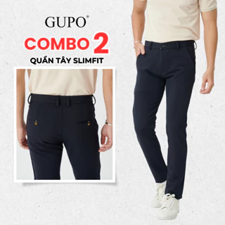 [Combo 2] Quần Tây Nam GUPO Local Brand Âu Form Slimfit Ống Côn Ôm Co Giãn 4 Chiều Hàn Quốc